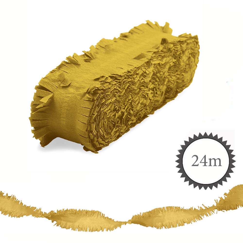 Krepp Girlande 24m gold
