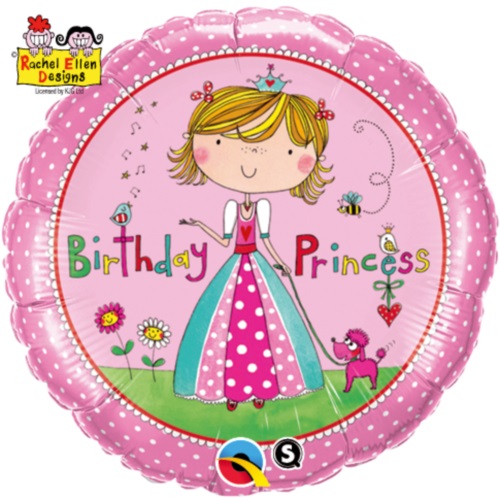 Folienballon Birthday Prinzessin