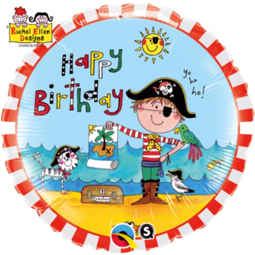 Folienballon Birthday Pirat