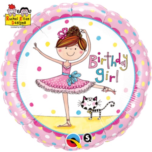Folienballon Birthday Ballerina