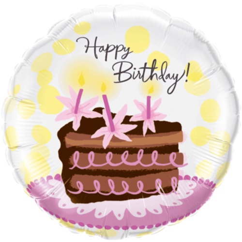 Folienballon Birthday Chocolate Cake