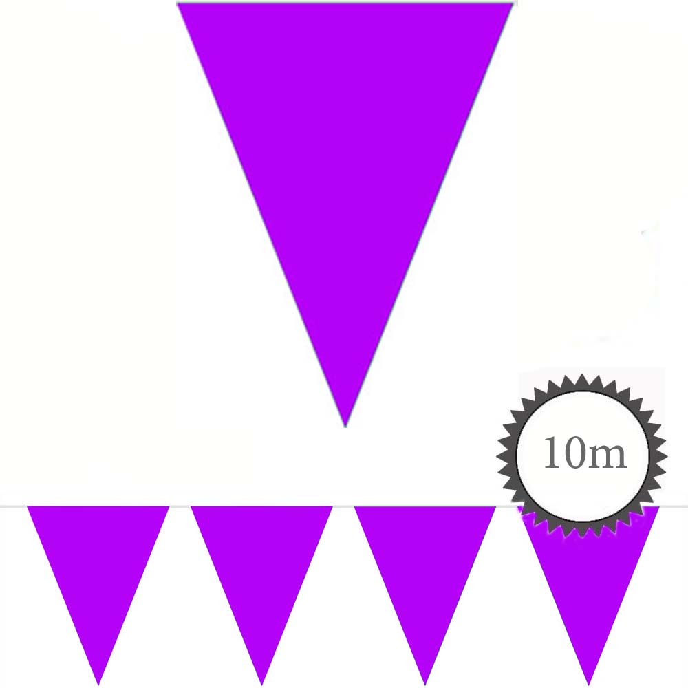 Wimpelkette lila unifarben 10m