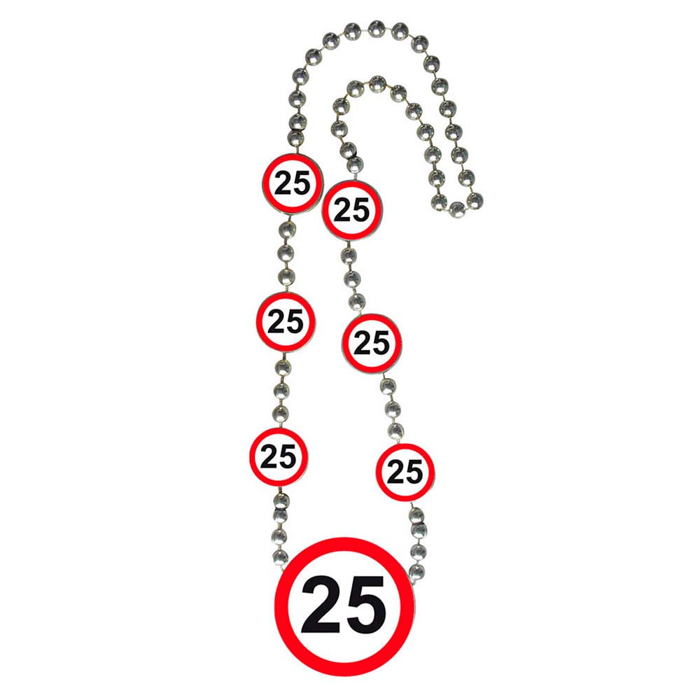 Halskette Verkehrsschild 25 Geburtstag