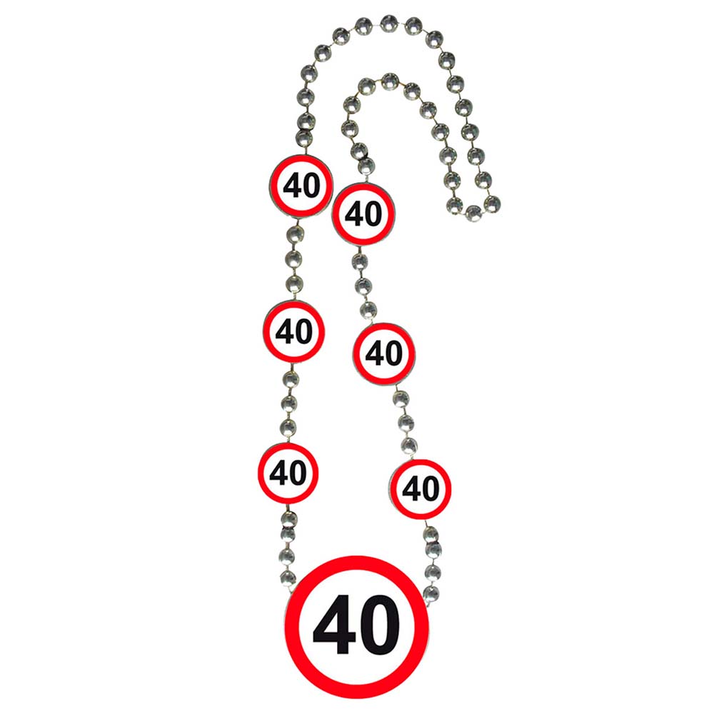 Halskette Verkehrsschild 40 Geburtstag