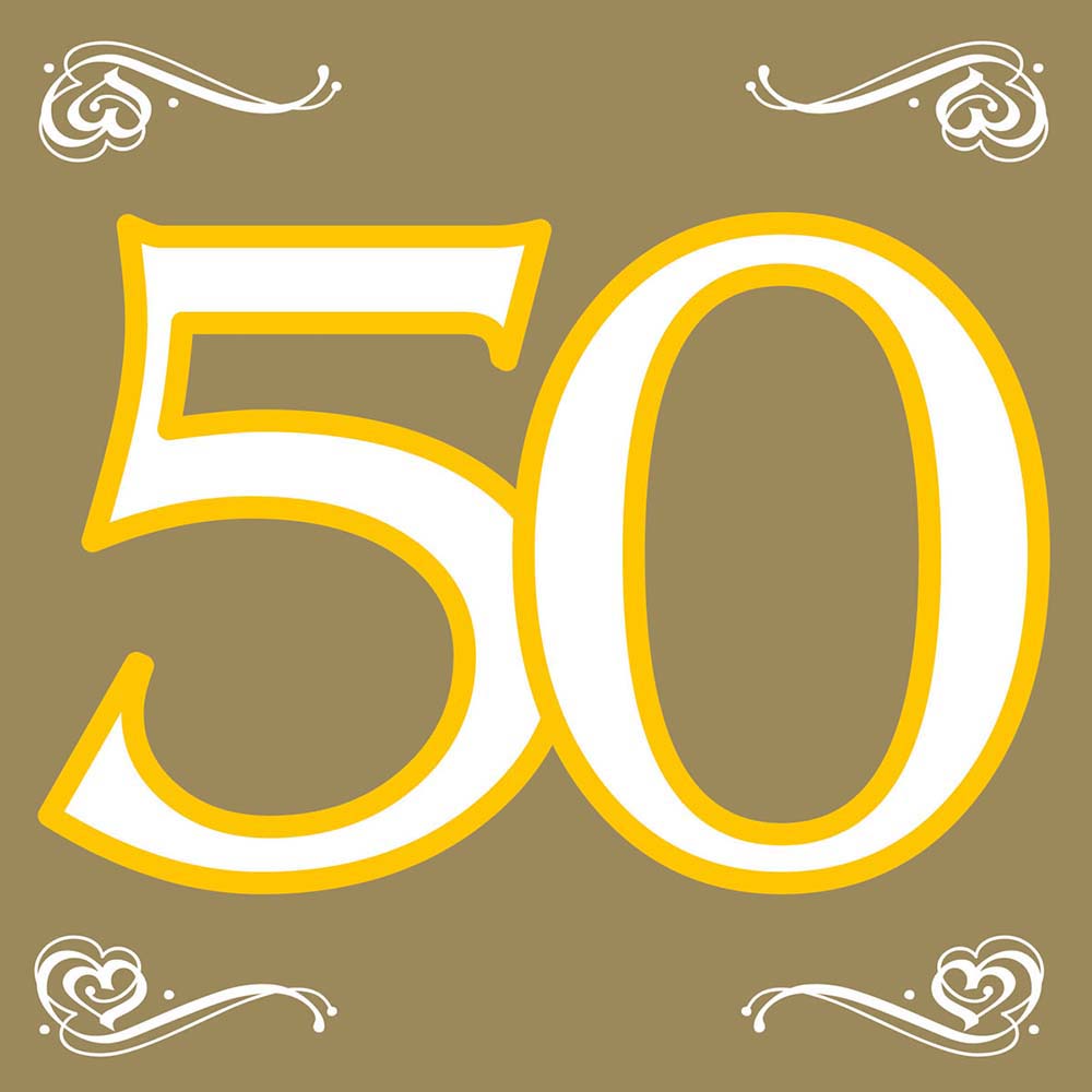 Serviette 50 Jahre Gold