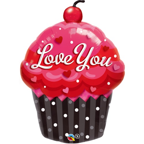 Folienballon Love You Cupcake