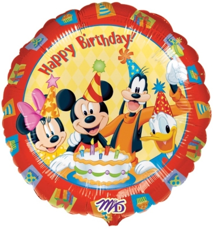 Folienballon Happy Birthday Mickey&Minnie 45cm