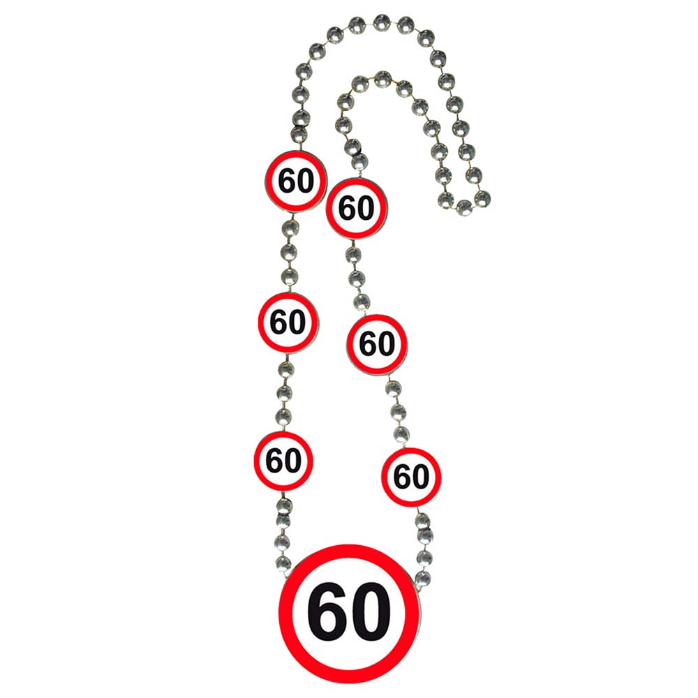 Halskette Verkehrsschild 60 Geburtstag