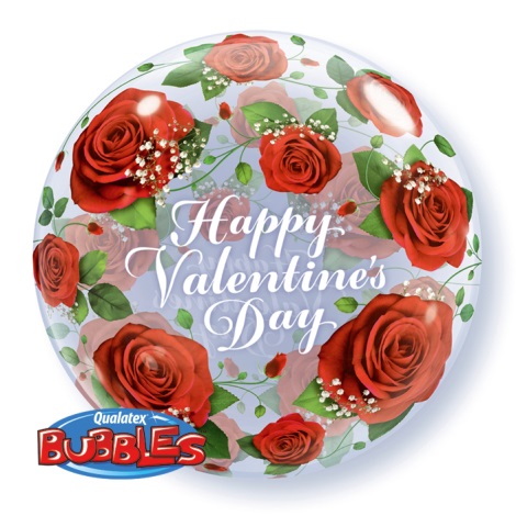 Bubble Valentine's Red Roses