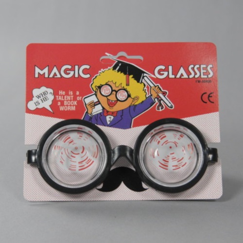 Scherz Brille mit dickem Glas