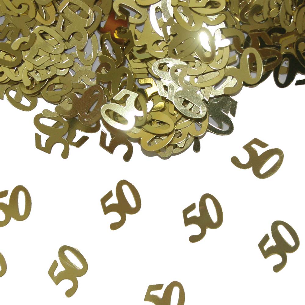Konfetti Zahlenkonfetti 50 15g gold