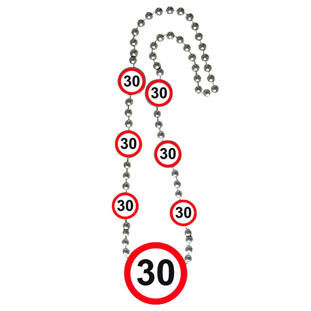 Halskette Verkehrsschild 30 Geburtstag