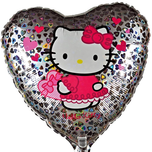 Folienballon Hello Kitty Glitzer