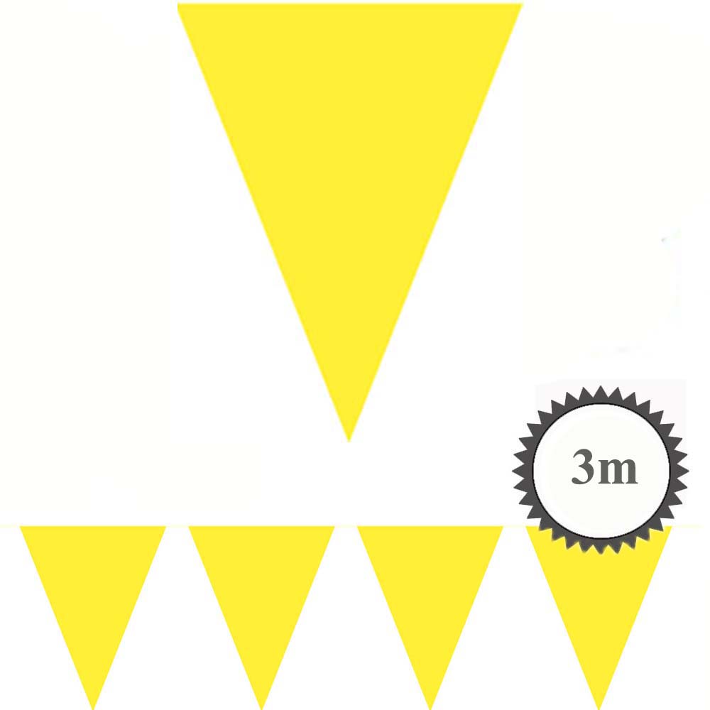 Mini Wimpelkette gelb 3m
