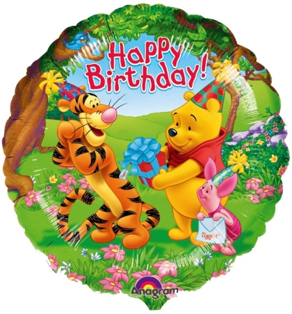 Folienballon Happy Birthday Winnie Pooh 45cm