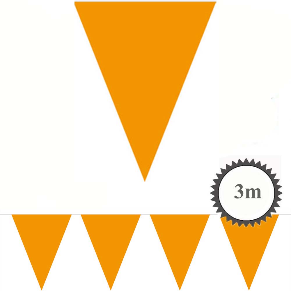 Mini Wimpelkette orange 3m