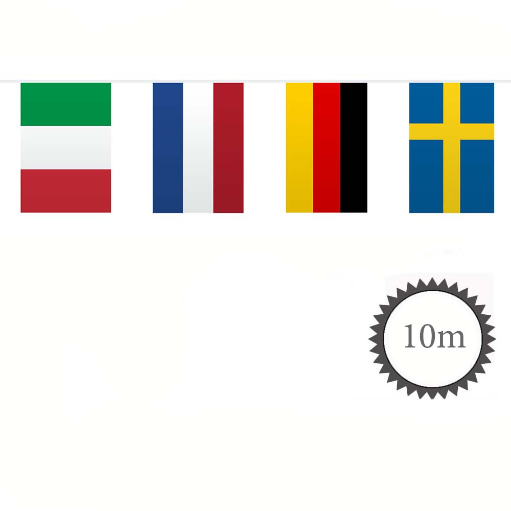Wimpelkette Europa Flaggen 10m