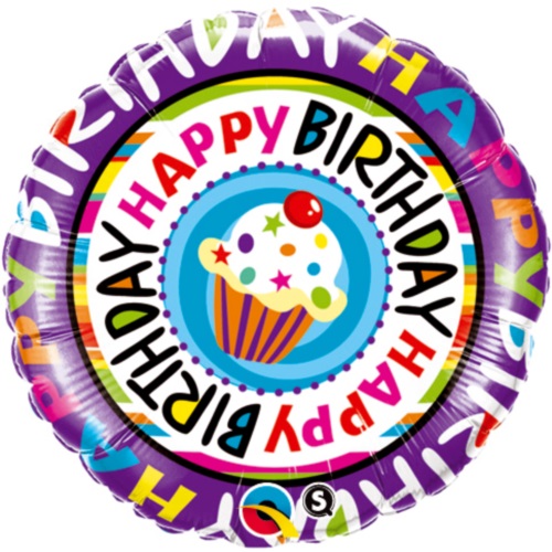 Folienballon Birthday Repeat Cupcake